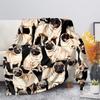 Flaneldecke Niedliches Tier Mops Hund Weich Warm Herbst Sofa Fleece Überwurf s für Bett Couch King Size Leicht
