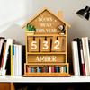 Book Counter Wooden Rustic Home Display Manual Read Tracker Reading Sign Bookshelf Decor for Shelf Desk Table Display Office