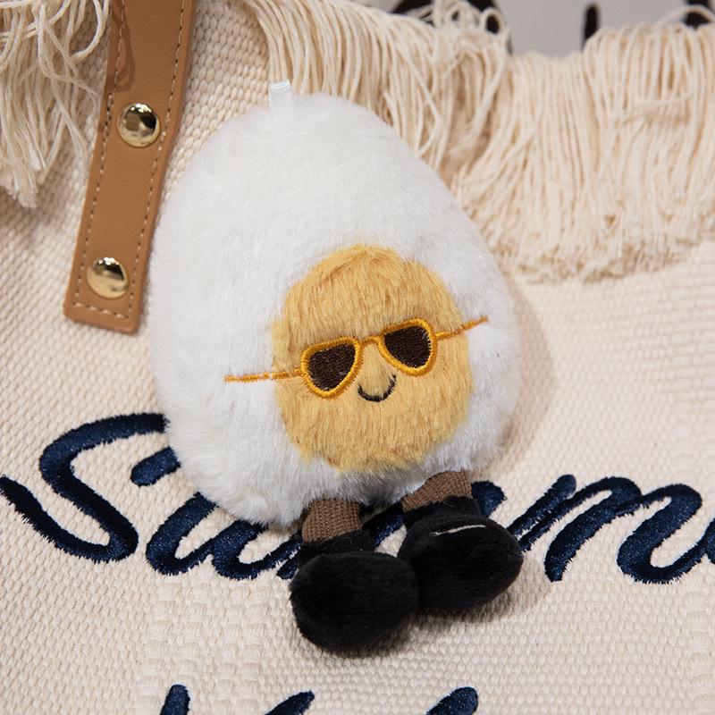 Adorable Boiled Egg Plush Toy with Mortarboard – Graduation or Wedding Gift