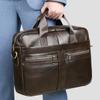 Men's Briefcase Leather Men's Bag Business Bag 14 Inch Computer Bag Men's Shoulder Business Bag
