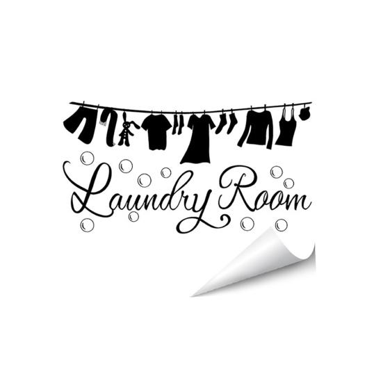 Laundry Room Wall Decals Funny Quotes PVC Wall Stickers Removable Peel And Stick DIY Wall Art Sign for Laundry Room Laundromat Decor