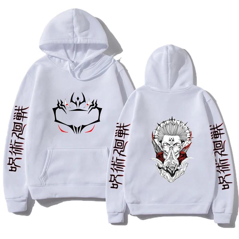 Divertenti Felpe Casual a Maniche Lunghe Jujutsu Kaisen Anime Ryomen Sukuna Stampate Uomo Donna Moda Harajuku Felpa Abbigliamento