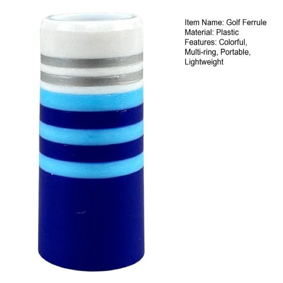 Golf Ferrules Tapered Golf Club Ferrules Multi-Ring Colorful Iron Ferrule Sleeve for 0.355Inch Tapered Steel Shafts