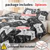 3pcs Cat Print Duvet Cover Set Soft Skin-Friendly Bedding Set Includes 1 Duvet Cover And 2 Pillowcases