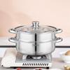 DeBao Rosen 304 Stainless Steel 28cm Double Layer Soup Pot Steamer