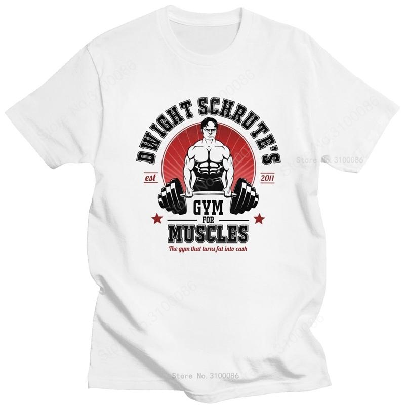 Funny Dwight Schrute T Shirt Men Adult Gym For Muscles T-shirt Short Sleeves Soft Cotton Tshirt Leisure The Office Tv Series Tee