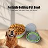 Foldable Fruit Salad Bowl with Lid Portable Picnic Camping Bowl Set 3 Pieces Foldable Lunch Box Silicone Folding Bowls
