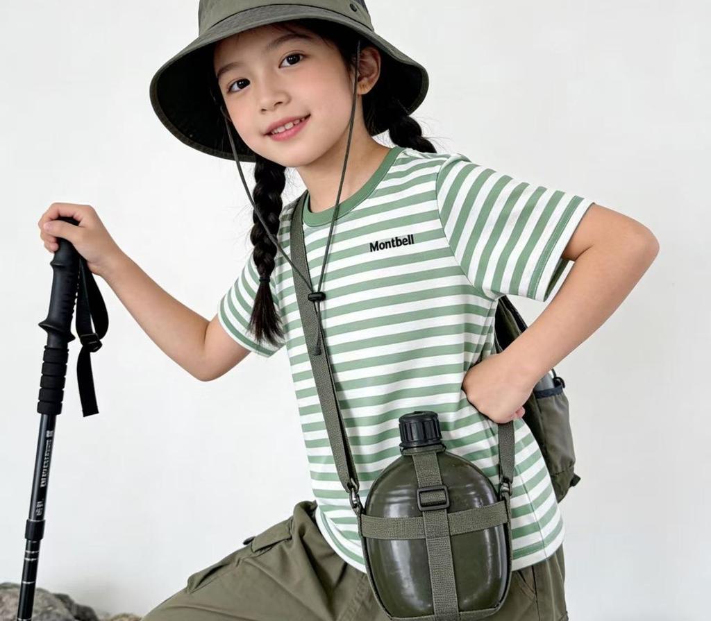 Children's Summer Striped Cotton T-Shirt - Short Sleeve, Breathable, Classic Round Neck