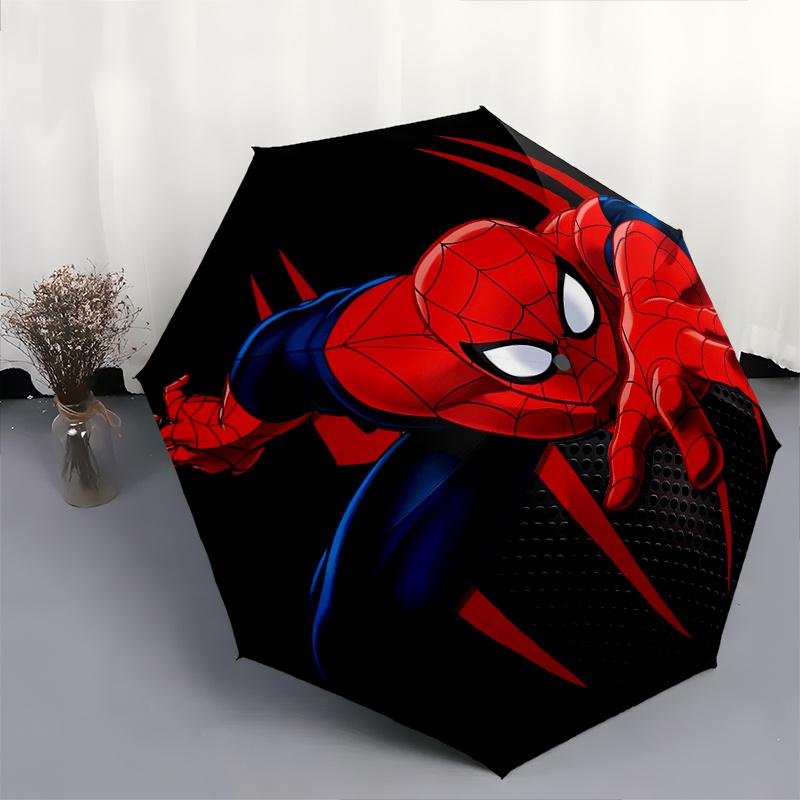 Parapluie Spider-Man à Ouverture et Fermeture Automatiques, 8 Baleines, Coupe-Vent, Portable, Pliant, Convient aux Sorties Décontractées et d'Affaires, pour Cadeaux0