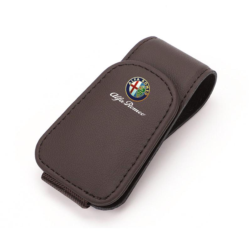 RXDMV1 Car Interior Glasses Clip Sunshade Storage Brace Auto Accessories For Alfa Romeo 156 159 147 4C 8C 166 Giulia Giulietta Mito