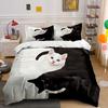 White and Black Cats. Bedding Sets Duvet Cover Sets Duvet Covers Pillowcases(1*Duvet Cover 2*Pillowcases Without Duvet Insert)