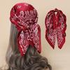 Multi-Functional Square Silk Scarf Soft Material Hijab Headscarf Women Neck Scarf  Bag Decoration