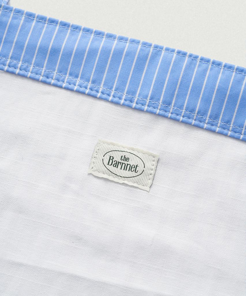 Thebarnnet Cotton Stripe Tote Bag_Blue