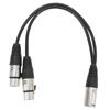XLR Male To Dual XLR Female Cable XLR Y Splitter Cable Dual Female XLR To Male XLR Mic Combiner Y