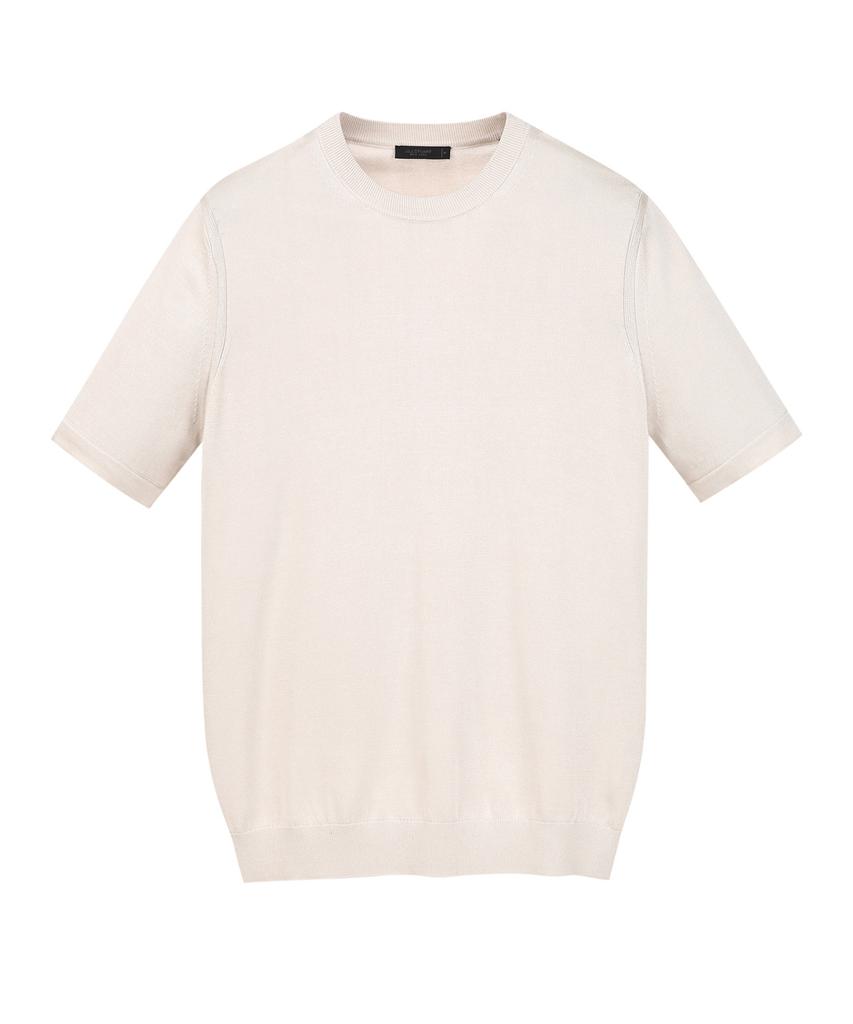 Jilseutyueoteunyuyogmaen Silk Blend Crew Neck Knit - Light Beige (Jnsw6B302I1)