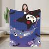 Kuromi Cute Cartoon Blanket Fleece Decoration Portable Super Warm Throw Blanket for Home Outdoor Quilt