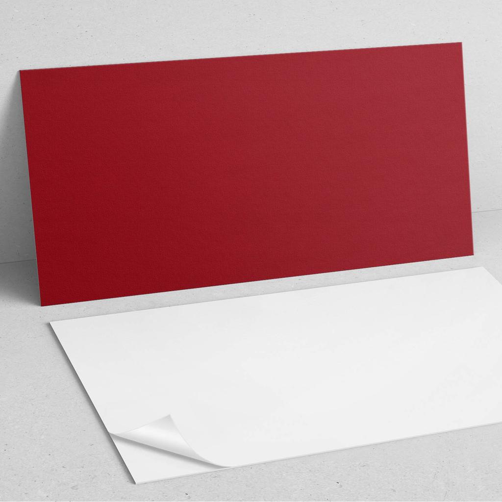 Self-Adhesive Vinyl Panel With Print For Living Room 100x50 Cm Burgundy Color