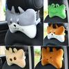 Updated Cartoon Headrest Pillow Charming Headrest Plush Cartoon Animal Car Lumbar Support Pillow Creative Car Neck Pillow Accessories