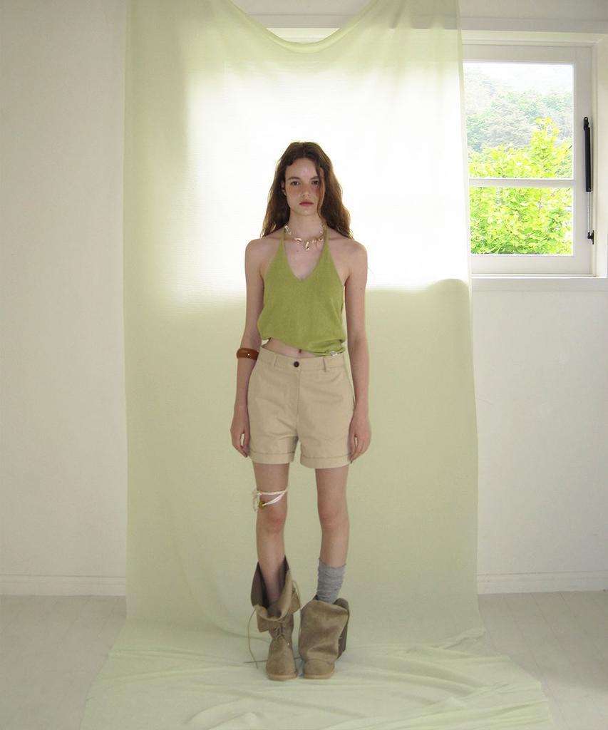 Eopaeleolakaibeu Rinz Halter Layered Sleeveless - Olive