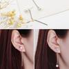 Women's Silver Needle Earrings Daily W148
