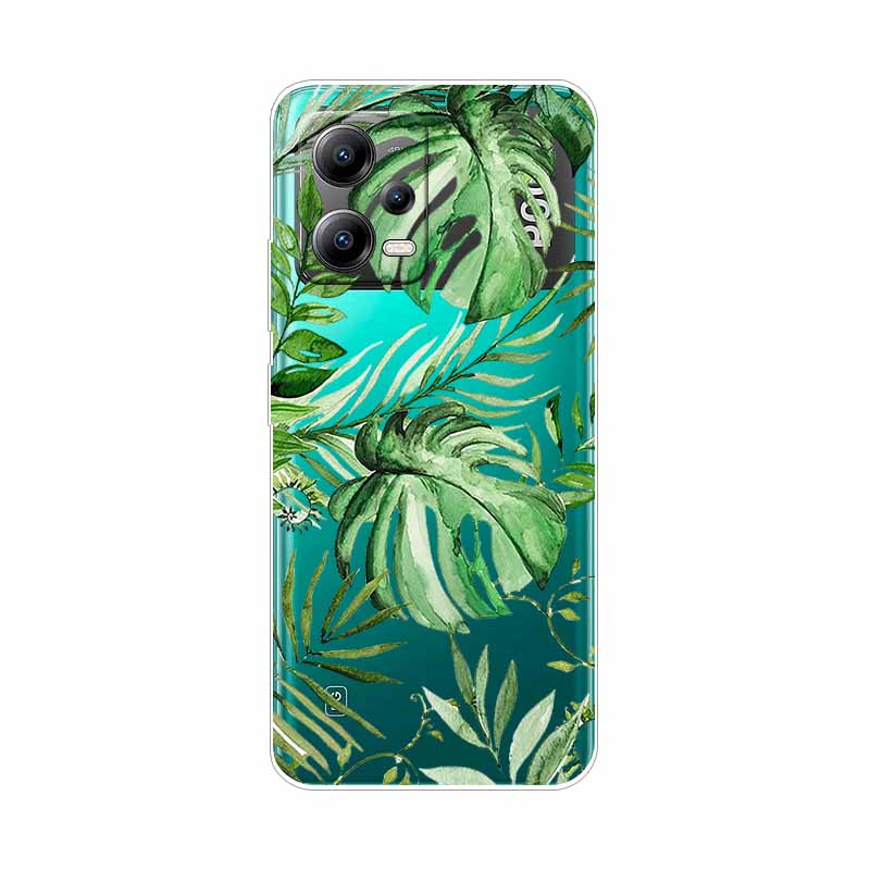 For POCO X5 Pro 5G Global Version Case X5Pro TPU Silicone Soft Cartoon Clear Case for POCO X5 Cover Transparent Painted Coque