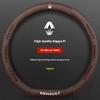 Hub Caps Car Carbon Fiber Leather Steering Wheel Cover For Renault Talisman Laguna Sandero Scenic Kadjar Captur Clio KWID Megane