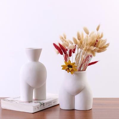 Ceramiczny Wazon w Kształcie Ludzkiego Ciała Nagi Naga Dziewczyna Pośladki Ceramiczny Wazon na Kwiaty Kompozycja Kwiatowa Nowoczesna Dekoracja Kreatywna do Domu
