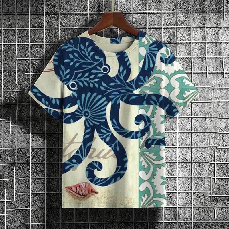 3d Samurai Cat Print Short Sleeve T-Shirt For Men New Retro Men's T-Shirt Fashion Oversized Man Clothes Quick Dry Tees Tops 2024