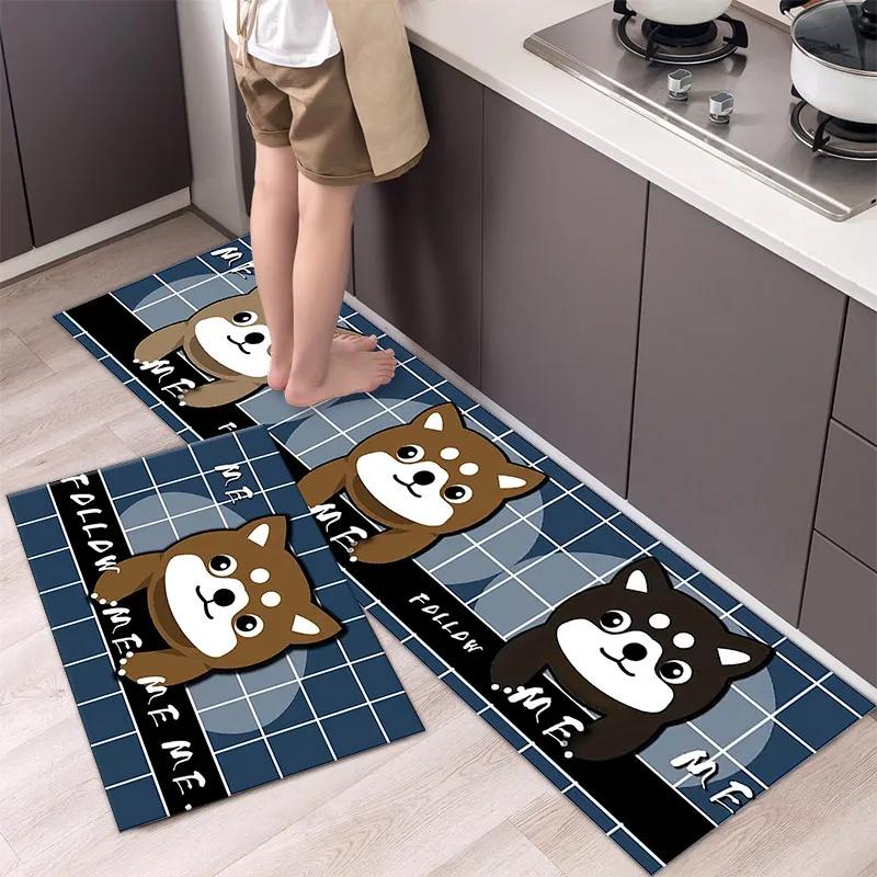 Long Kitchen Mats Home Floor Toilet Entrance Mat Home Quick Drying Super Absorbent Floor Mat Kitchen Rugs Mats Non Slip Modern