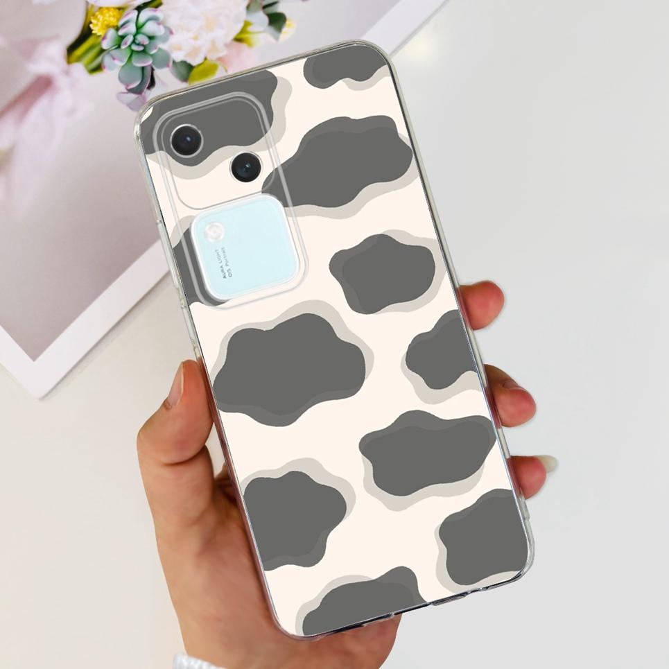 For Cover Vivo S18 5G Phone Case Initials Letter Soft Silicone Back Shell For Vivo S18 Pro Coques Bumper Transparent VivoS18 Pro