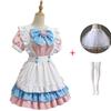Charming And Elegant Lolita Dress Maid Uniform Outfit With Bustle And Apron