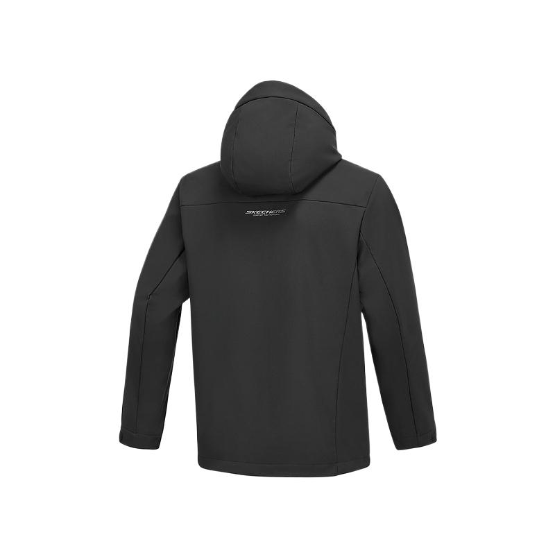 Skechers Comfort Sports Series Warm Casual Versatile Loose Long Sleeve Jacket Men Jackets Carbon-Black P125M031-0018