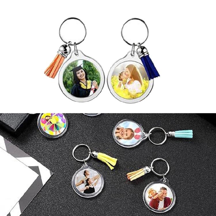 Acrylic Blank Photo Frame Keychain Portable Cell Phone Accessories Decoration