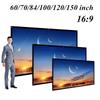 60 /70 /84 /100 /120 /150 Portble Projector Screen HD 16:9 Diagonal Projection Screen Foldable Home Theater for Wall Projection Indoors Outdoors