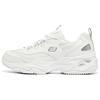 DLites 4.0 Fabric Synthetic Leather Comfortable Shock Absorption Low-Top Dad Shoes Women Sneaker White 149492-WGY