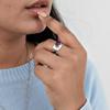 Open Adjustable Purple Amethyst Ring, 925 Sterling Silver, Handcrafted Oval Shape Gemstone, Promise Ring for Women