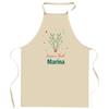 Kitchen Apron - Merry Christmas Marina Deer - Durable Cotton - Long-lasting French Print - Adjustable Ties