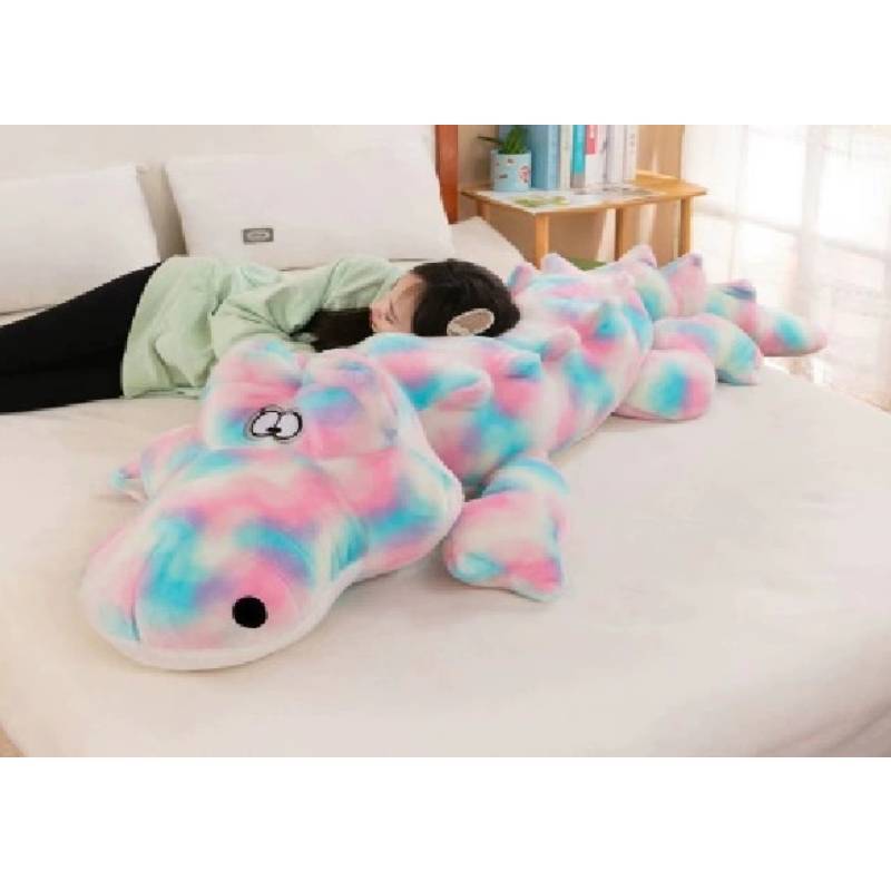 Cartoon Crocodile Plush Toy Sleeping Pillow For Girls Gift Microfiber Softness