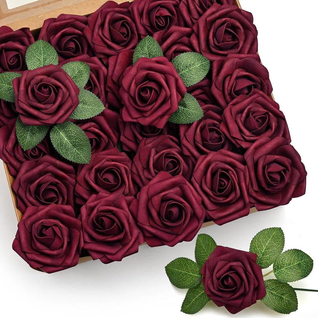 Rosensteckschaum-Bouquet-Accessoires mit Stiel für Hochzeitsdekorationen, für drinnen und draußen