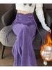 Women's High-Waisted Chenille Corduroy Pants with Frog Button - Thickened for Autumn/Winter, Straight Leg, Floor-Length, Plus Velvet.