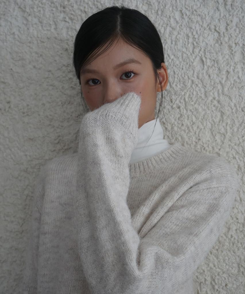 MOOD INSIDE WOMAN (Woman) Wool Heavy Round Knit_Oatmeal