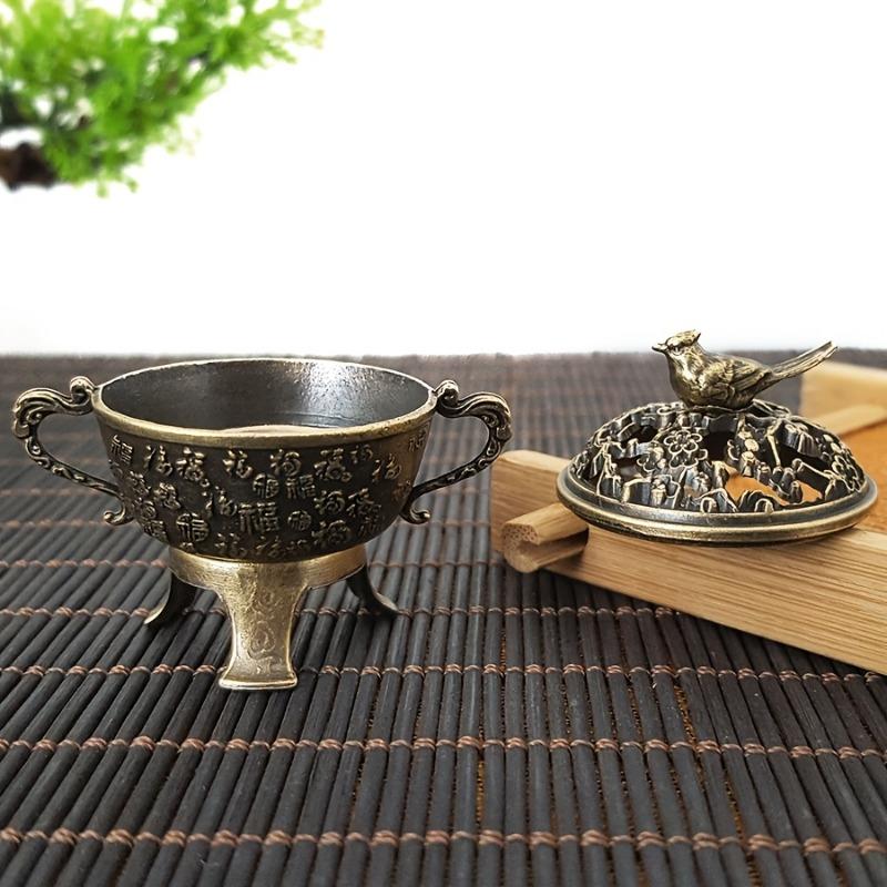 A Sandalwood Incense Holder Featuring a Magpie Design Perfect for Office Use Camping Gardens Patios And Candlelight Dinner Home Decor