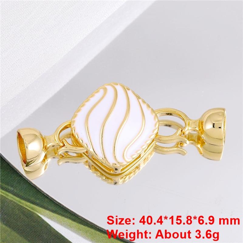 Juya Handmade Gold Silver Plated Fastener Bail Connector Clasps Accessories For Needlework Pearls Beads Jewelry Making