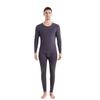Men's Fleece-Lined Thermal Underwear Set - Heat-Retaining Cotton-Wool Base Layer with Undershirt and Pants