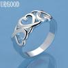 925 Sterling Silver Wedding Jewelry Heart Fashion Ring
