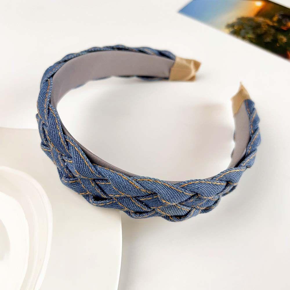 Denim Cloth Cowboy Headband Korean Style Headdress Denim Knotted Headband Hair Accessories Headwear Cowboy Hair Hoop Party