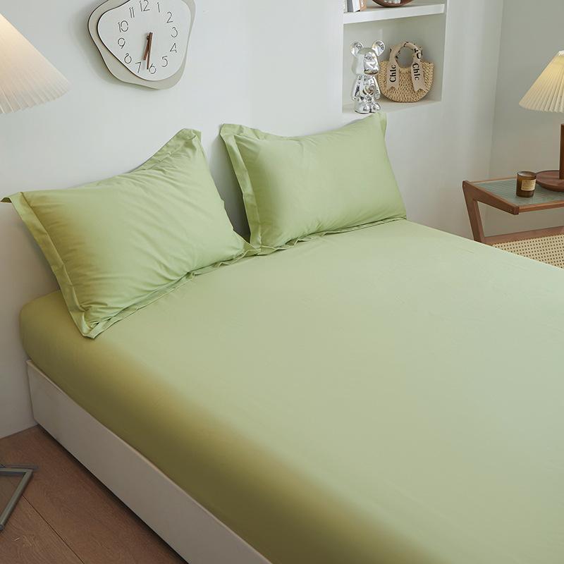 New Cotton Pure Cotton 13372 Solid Color Twill Jet Mattress Plain Mattress Protective Cover Non-slip Sheet Mattress