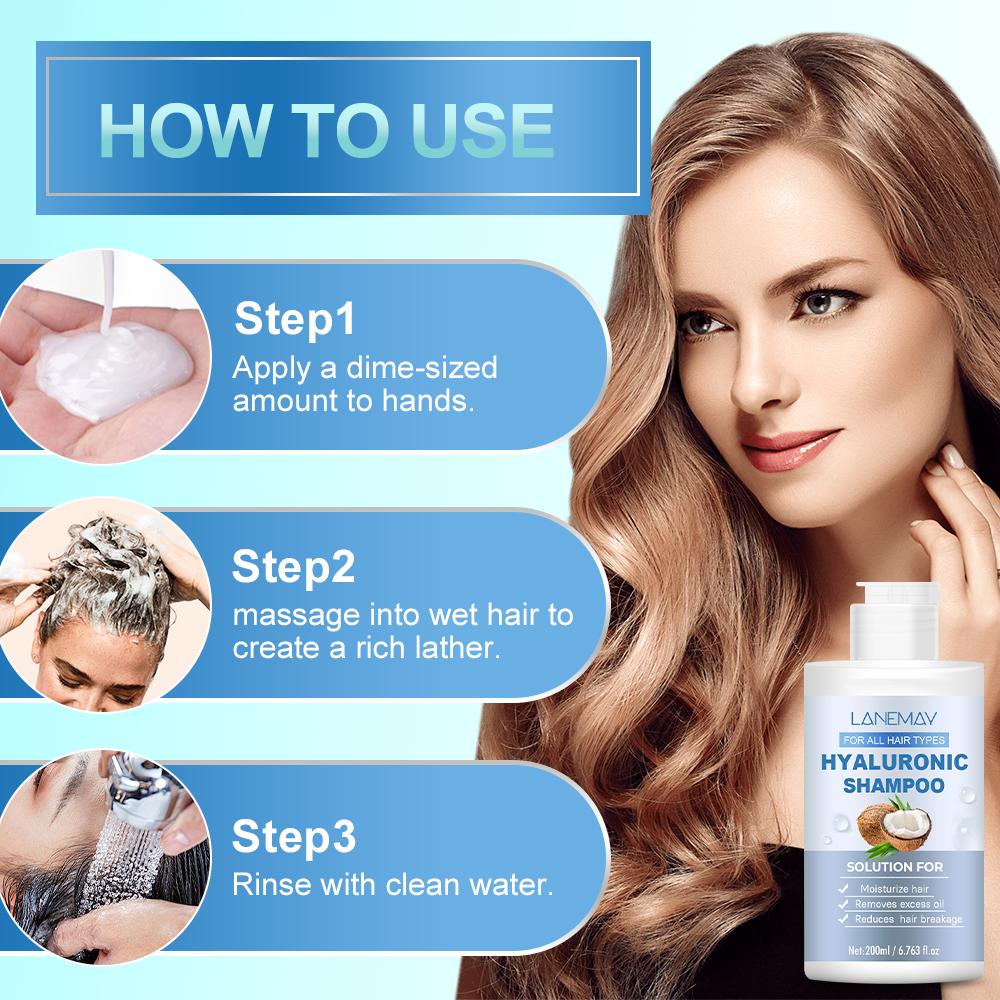 Hyaluronic Shampoo - Moisturize Hair and Clean Excess Oil, Reduce the Appearance of Hair Breakage - Suitable for All Hair Types