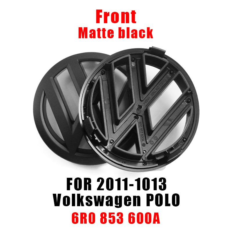 SVLHP1 VW 120mm 110mm Car Logo Emblem Hood Front And Rear Tail Mark Rear Badge 6R0853600A Accessory For Volkswagen Polo 2011 2012 2013