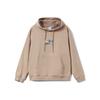 Li Ning Sports Trend Series Logo Embroidered Group Print Loose Hoodie Long Sleeve Sweatshirt Unisex Hoodies Silver-Mongoose-Brown AWDR471-4